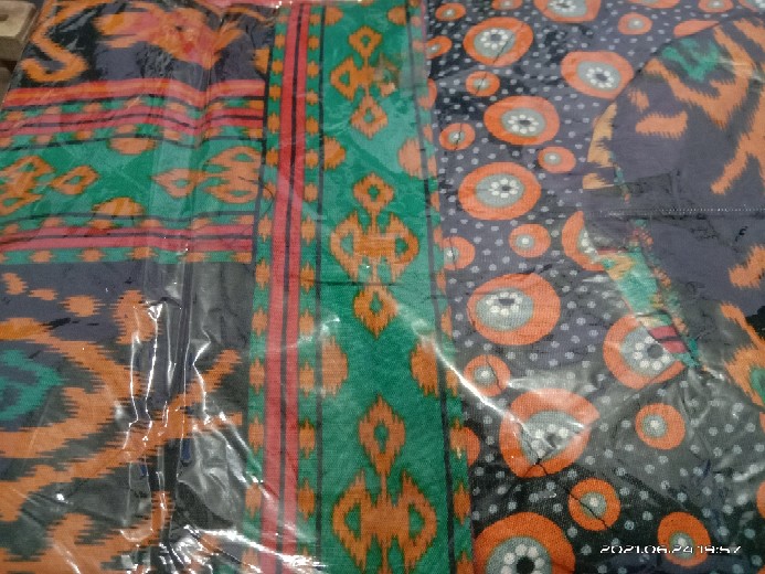 [jumbo] Batik Tunik Wanita Asj Sa Hrb026 Kenongo Pekalongan Sogan Tulis