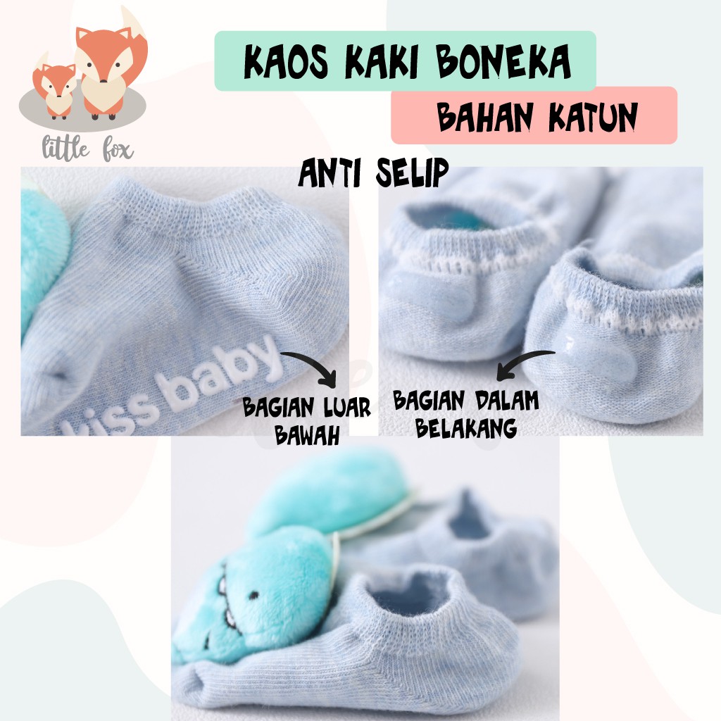 Kaos Kaki Bayi Boneka Karakter 3D Anti Slip Sepatu Anak Lucu Kaos Kaki Baby Sock