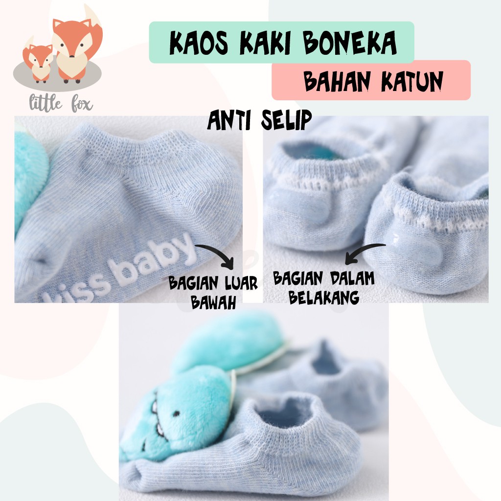 [ IMPORT] Kaos Kaki Bayi Boneka Karakter 3D Anti Slip Sepatu Anak Lucu Kaos Kaki Baby Sock