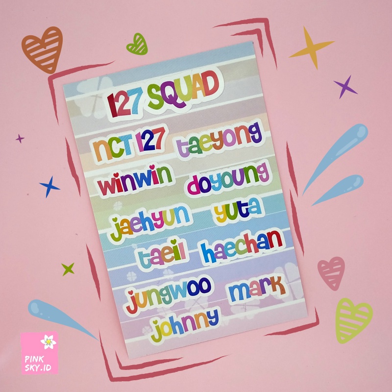 

[READY STOCK] STICKER NCT 127 DREAM WAYV CUTE PASTEL CUTTING