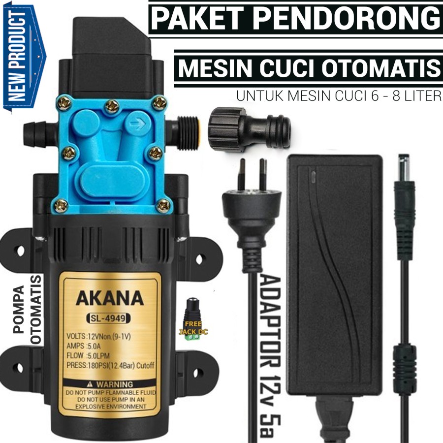 Pompa Pendorong Paket Pendorong Mesin cuci Otomatis Akana 4949 - Model Drat