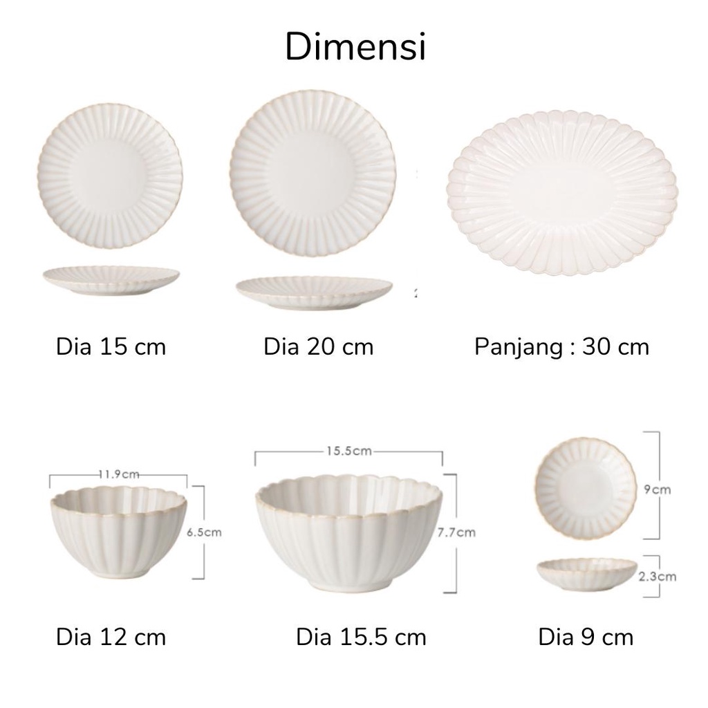 Piring Keramik Nordic Wadah Saji Keramik Premium Scandinavia Standar Hotel