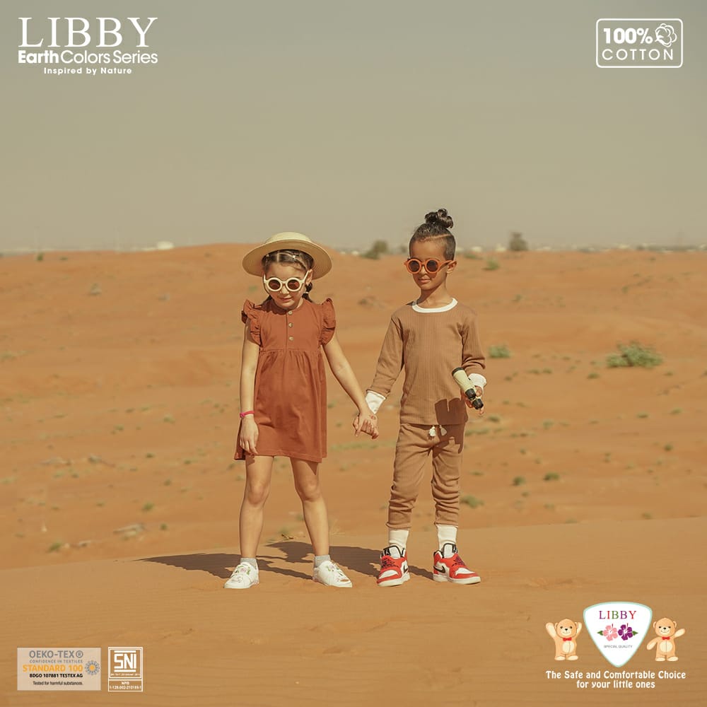 LIBBY SHORT JASPER SET SETELAN PENDEK BAJU ANAK EARTH COLORS SERIES PAKAIAN ANAK 9 BULAN - 8 TAHUN