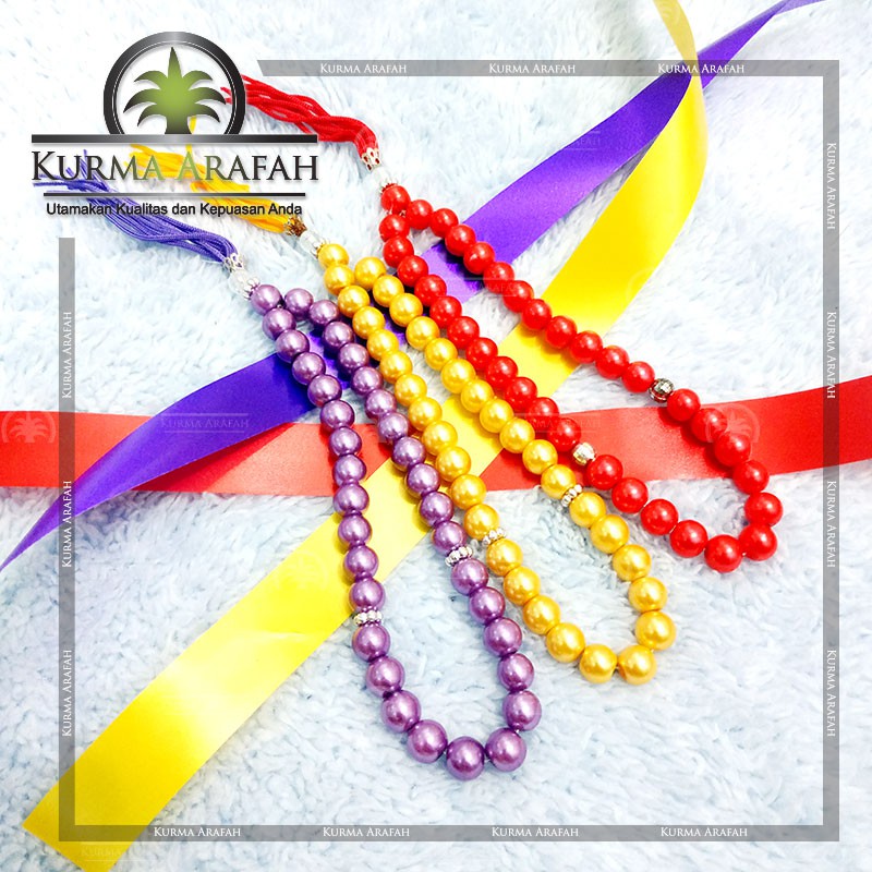 Tasbih Mutiara Sintetis 33 Per Lusin (12 Pcs)