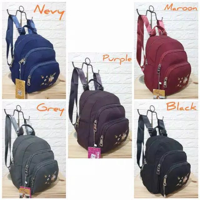 PROMO TAS RANSEL/BACKPACK CHIBAO BORDIR BUNGA 6SLETING CB7151 T415T
