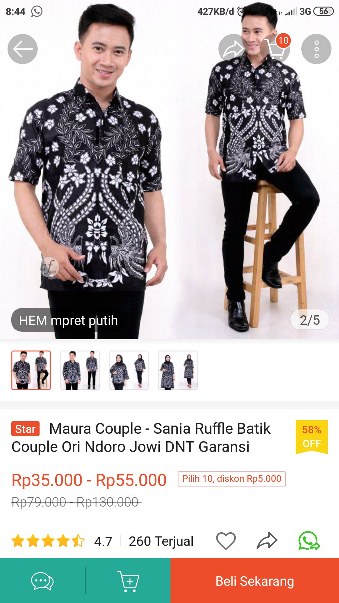 Maura Couple - Sania Ruffle Batik Couple Ori Ndoro Jowi Dnt Garansi Termurah Shopee Mera