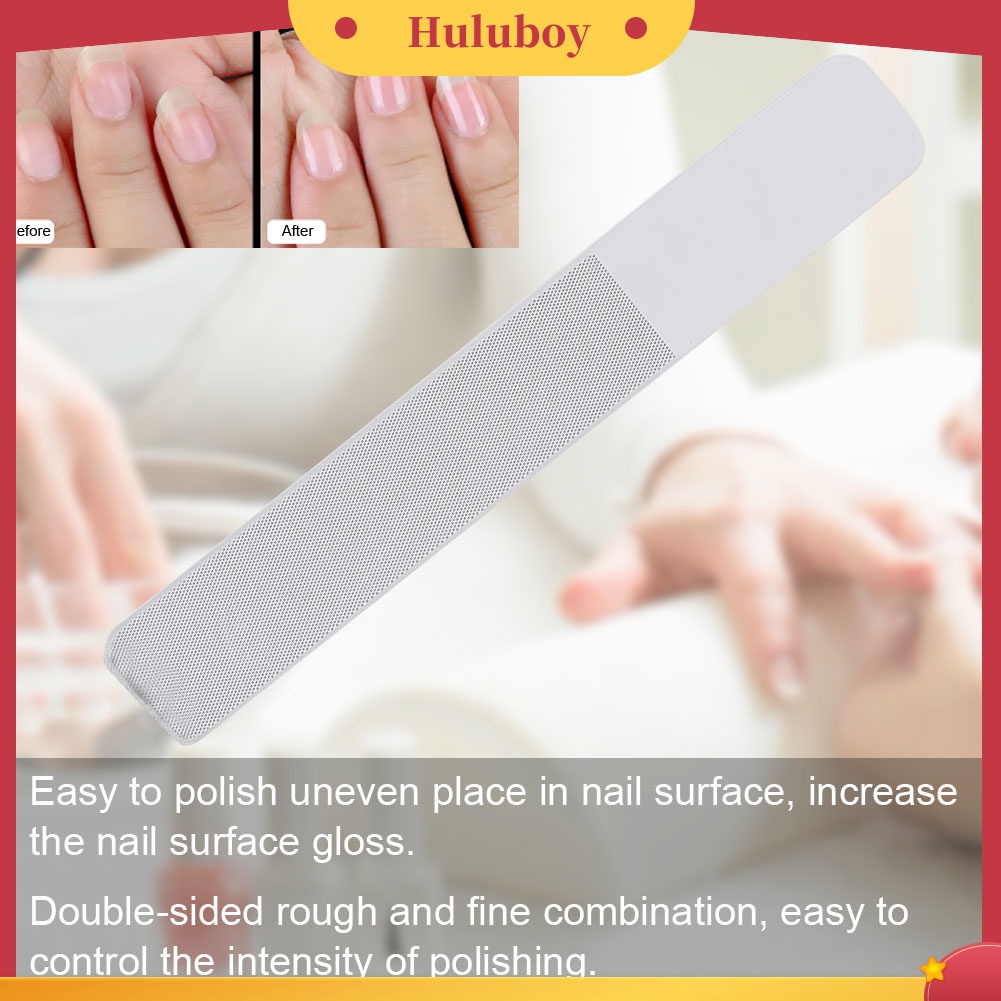 Huluboy Huluboy♡ Alat Kikir Kuku 2 Sisi Bahan Kaca Untuk Manicure