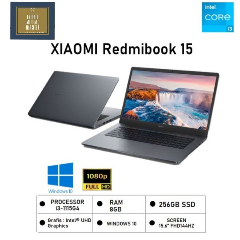 Xiaomi RedmiBook 15 Intel i3 Gen 11 8GB RAM 256GB SSD FHD
