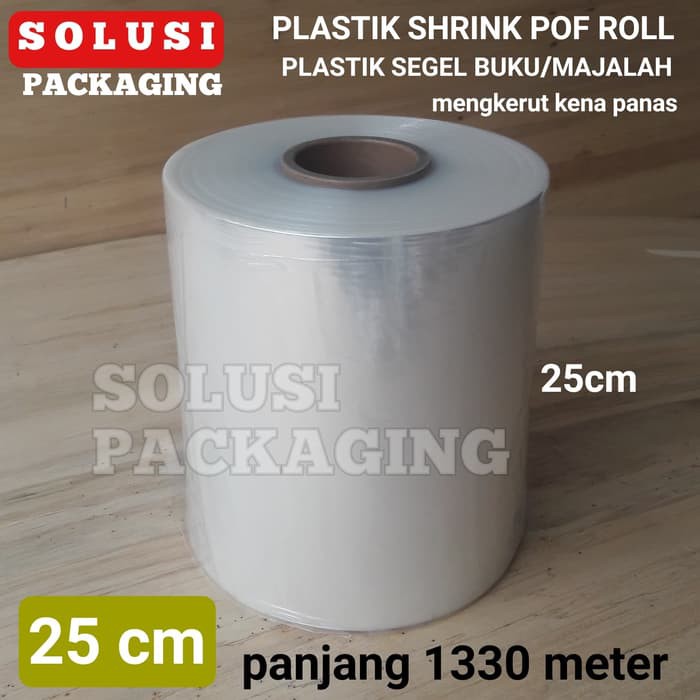 

PLASTIK SHRINK POF 25CM 1332METER/PLASTIK SEGEL BUKU MAJALAH STRETCH