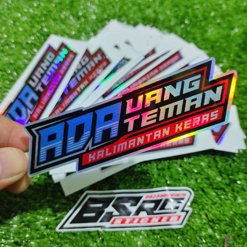 

sticker ada uang ada teman hologram