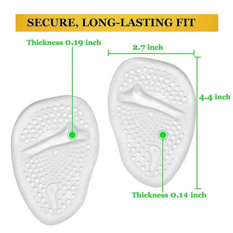 INSOLE GEL KAKI DEPAN WANITA INSOLE GEL SILICON BANTALAN SEPATU UNTUK KAKI PEGAL DPTB