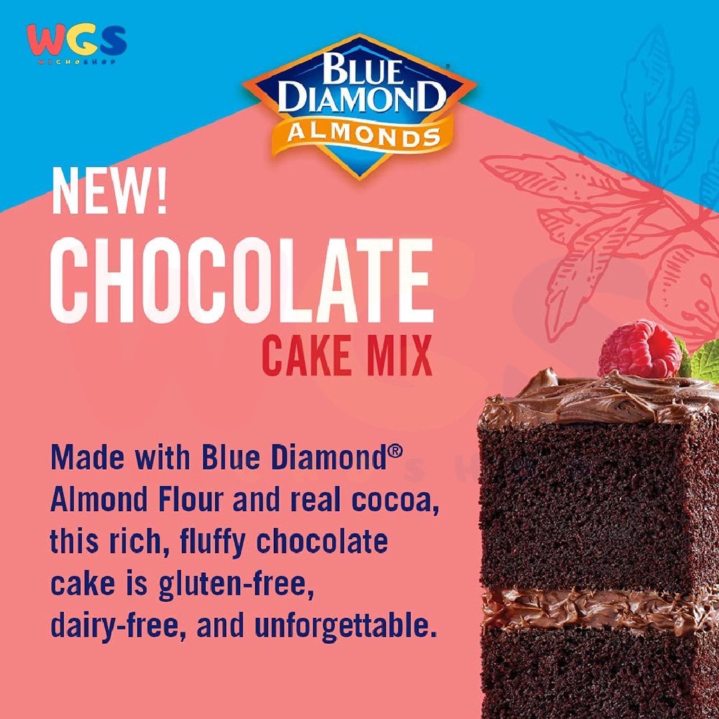 Blue Diamond Almonds Chocolate Cake Mix Almond Flour 12.5oz 354g