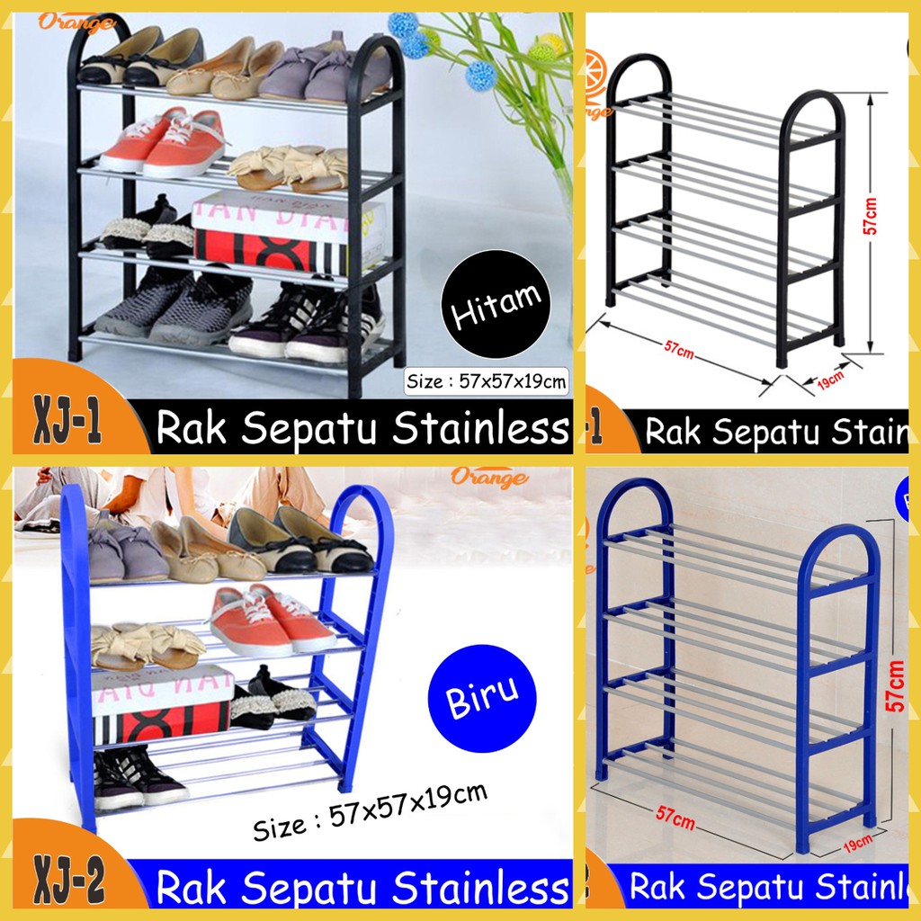 Rak Serbaguna Rak Sepatu Rak Dapur Rak Multifungsi 5 Susun Stainless Steel