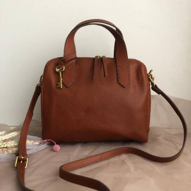 Tas Fossil Fiona satchel brown