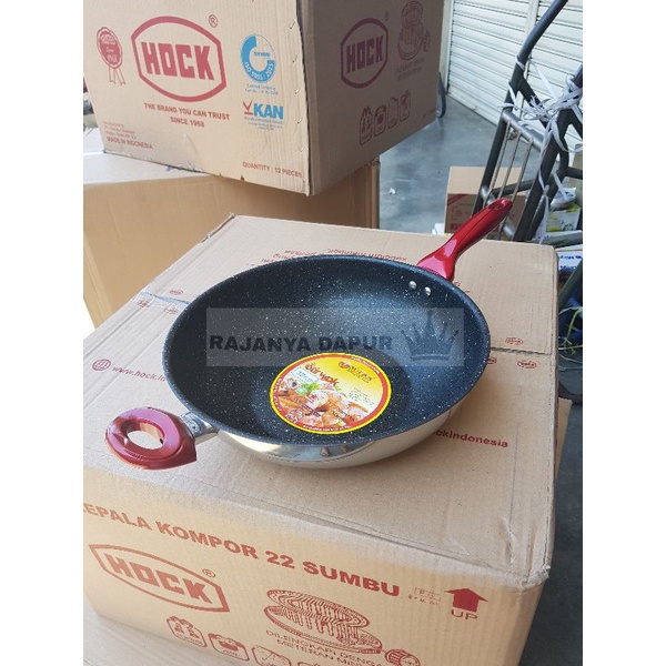 Terbaik Wajan Induksi Marble Stainless Steel Anti Lengket Supra 32 Cm - Wajan Kompor Induksi