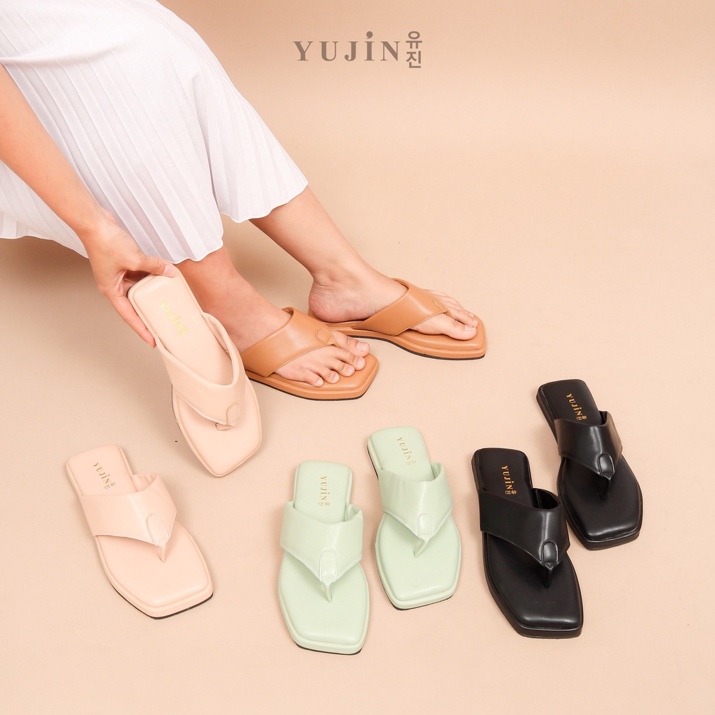 YUJIN Sandal Teplek Wanita Hana Korean Fashion Style