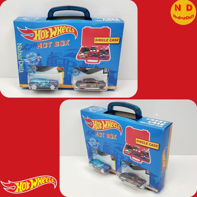 Hot Wheels Paket Carry Case Koper Kotak Box Original Mattel Hotwheels - Hitam