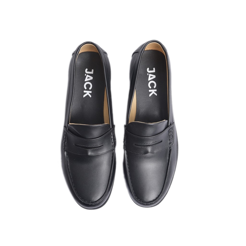 Jack Footwear  - Sepatu Loafers Kerja Formal Pria Pantofel Black