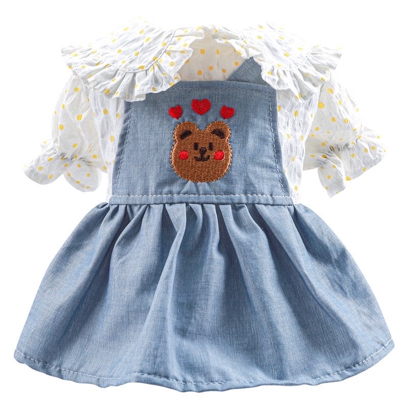 Soft denim bear classic dress