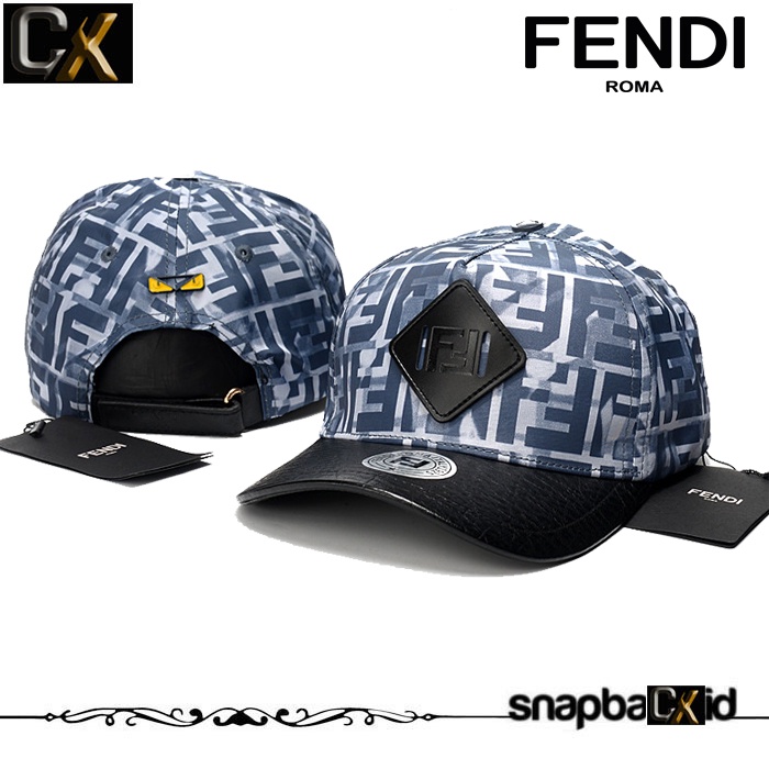 Topi Fendi Biru Leather Premium Import CX