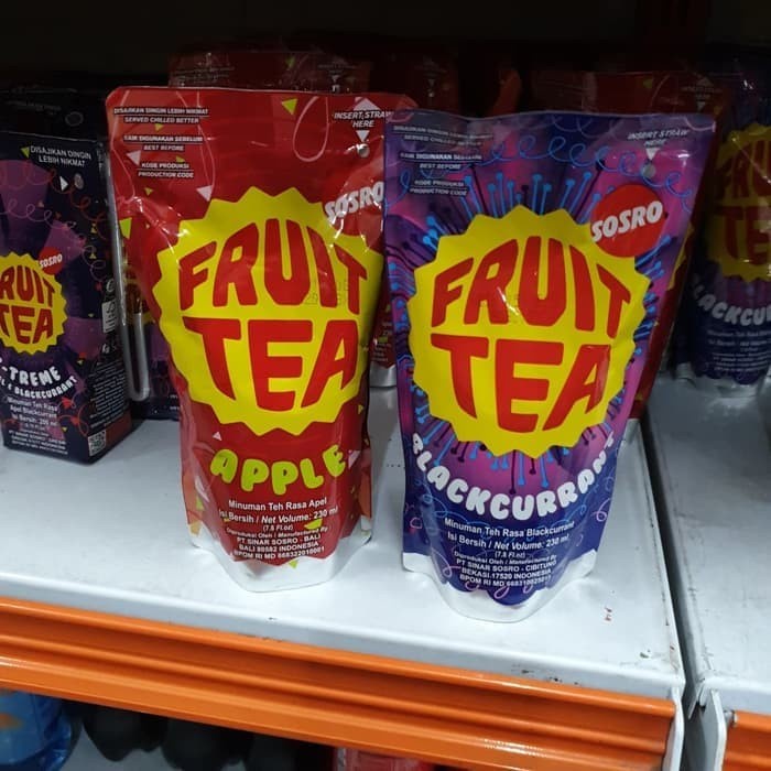 

(BISA COD) fruit tea pouch 230 per karton isi 24 - apel