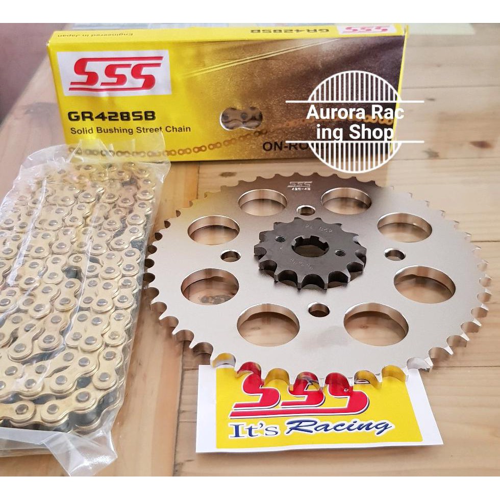 Terlaris Gear Set Sss 428 Honda  Cb 150 R - New Cb 150 R - Verza - New Mega Pro - Neotech - Sonic