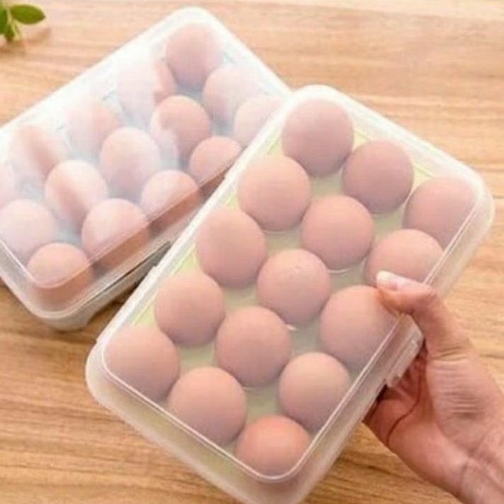 Kotak Telur Box isi 15pcs Kotak telor Plastik PP Box Telur Egg Box - Random