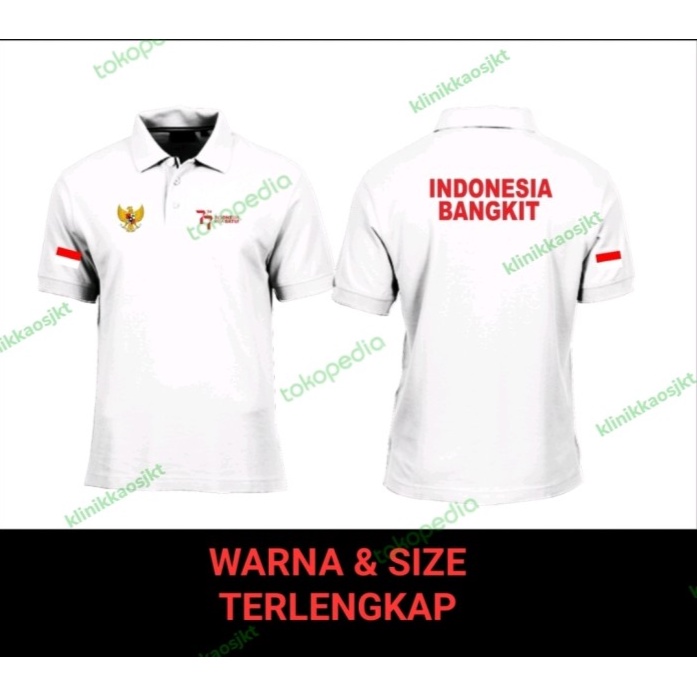 KAOS - BAJU POLO HUT RI 77 INDONESIA BANGKIT - POLO KEMERDEKAAN RI 77