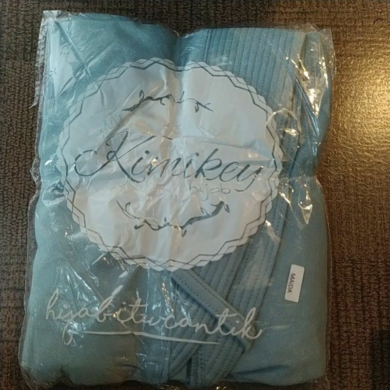 HIJAB INSTAN MAIDA ORI KIMIKEY HIJAB-Soft blue cantik