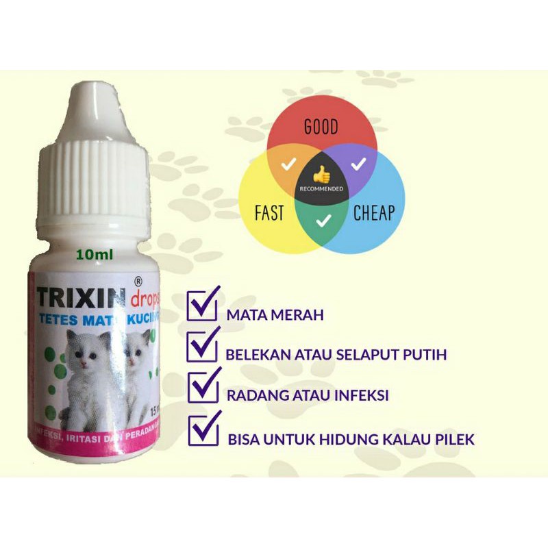 TRIXIN DROP - Obat Tetes Mata Hidung Kucing Cat Kitten Anti Infeksi Iritasi Mata