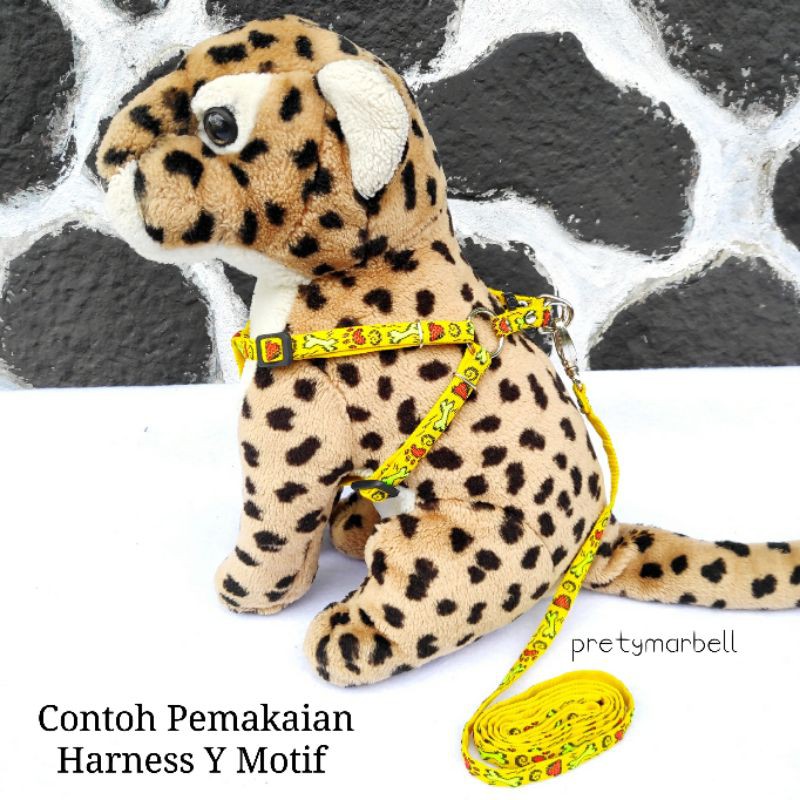 Harnes Y Motif Tali Badan Hewan Kucing Kelinci Musang