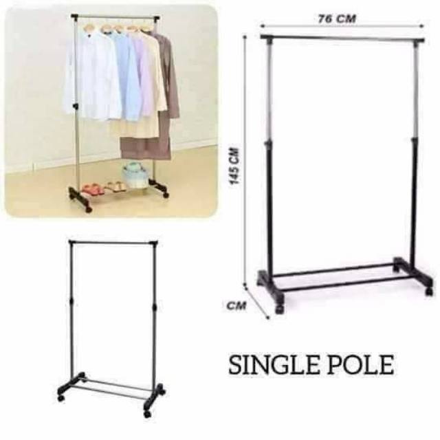 Termurah Stand Hanger Single Pole Rak Gantungan Baju stainless