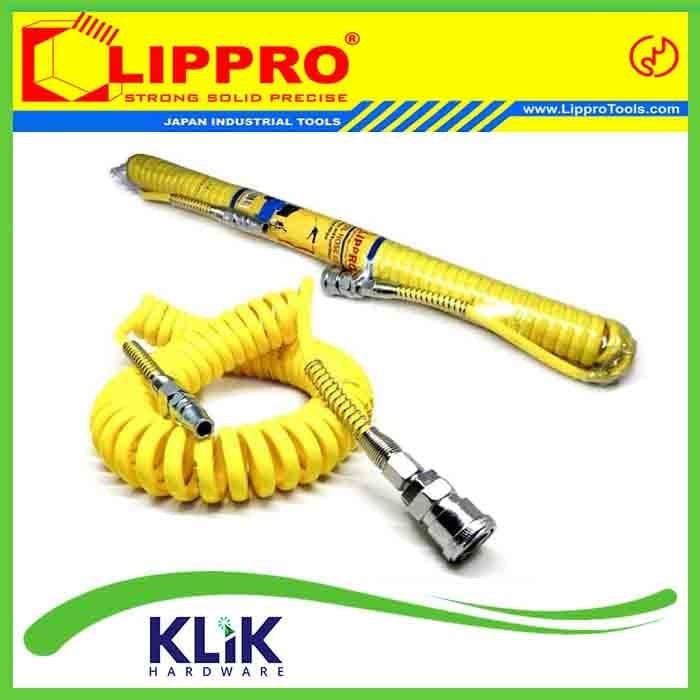 Lippro Selang Recoil Hose 6 meter - Selang Spiral Angin Kompressor