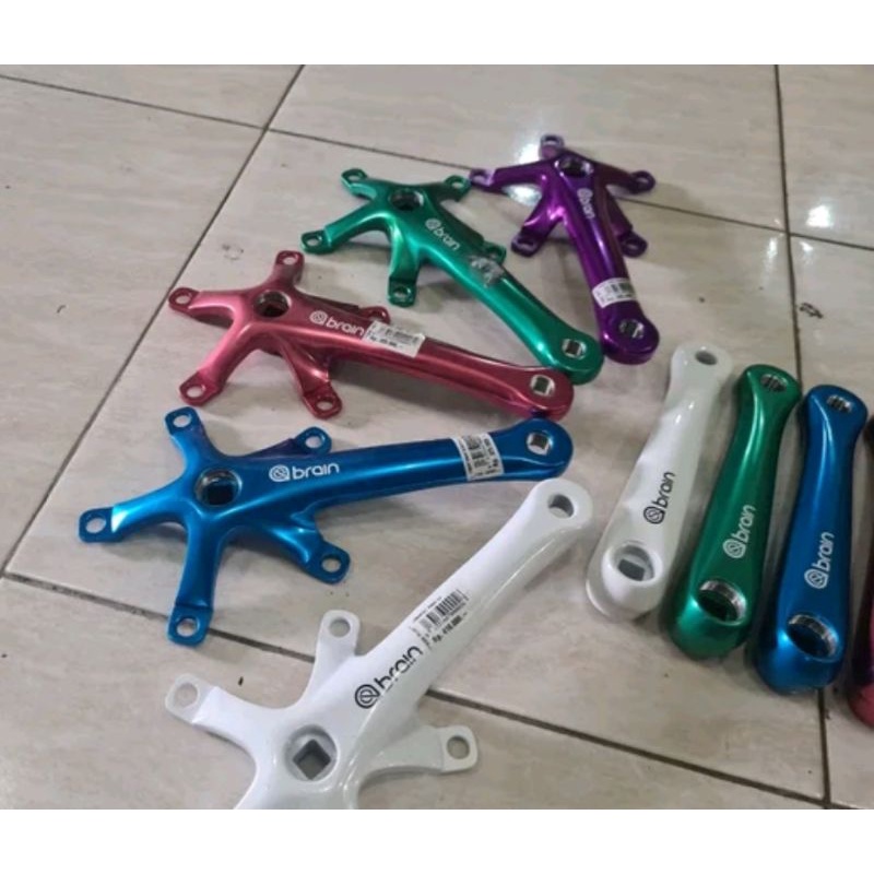 crank arm sepeda merk brain vuelta pista original bcd 130 mm 130mm crank bisa sepeda fixie lipat folding bike seli roadbike balap road bike