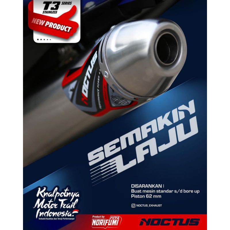 KNALPOT NOCTUS T3 STAINLESS HONDA CRF 150 L ORIGINAL