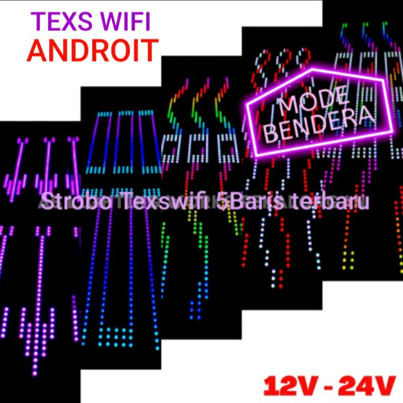 Strobo Running texs WIFI 12volt 24volt (TERBARU)