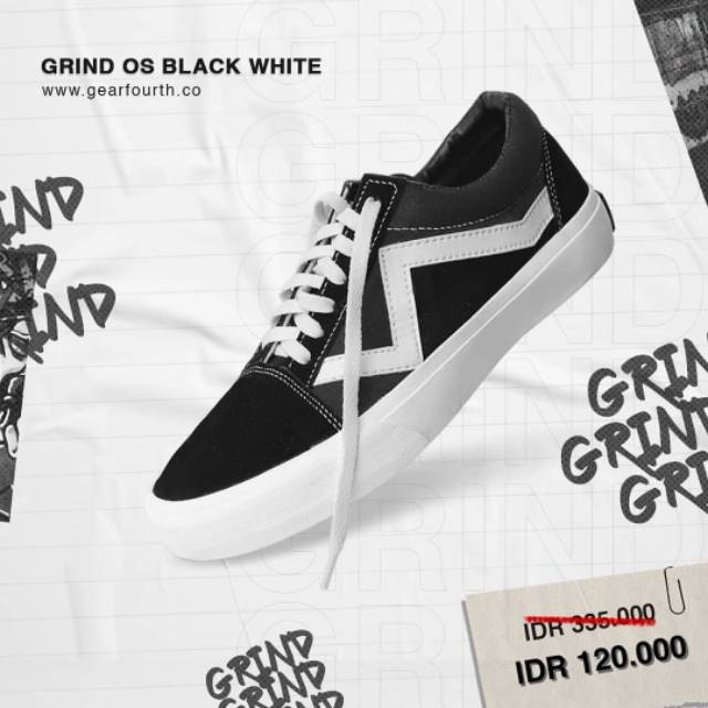 Jual Sepatu Shoes Lokal Local Pride Gearfourth Grind Os Low Cut Black White Shopee Indonesia 1920