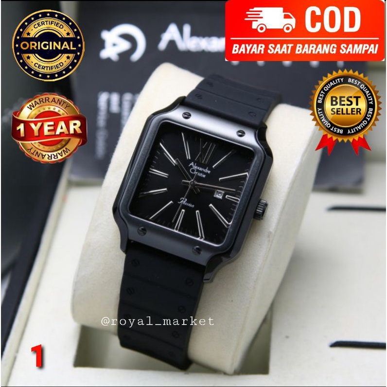 [PILIHAN WARNA LAIN DIGESER FOTONYA] ORI JAM TANGAN WANITA ALEXANDRE CHRISTIE RUBBER STRAP ARLOJI WA