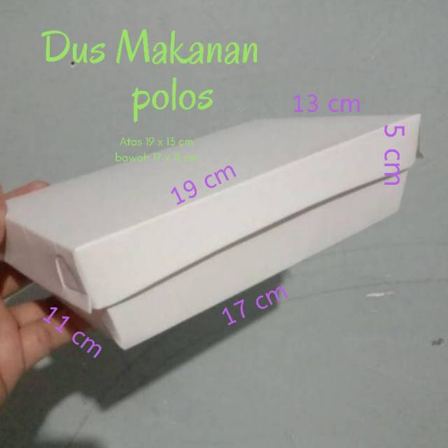 

Dus / Box Kemasan Makanan Polos bahan Ivory