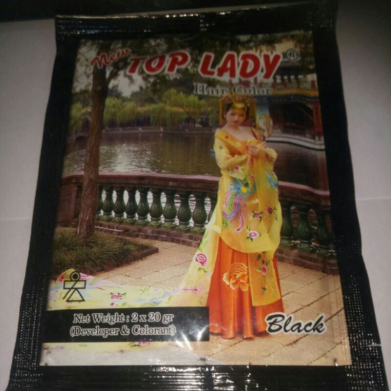 Top Lady Hair Dye Shampo/Hair Color 3GR/2X10/2X20GR 1 - 6 Sachet