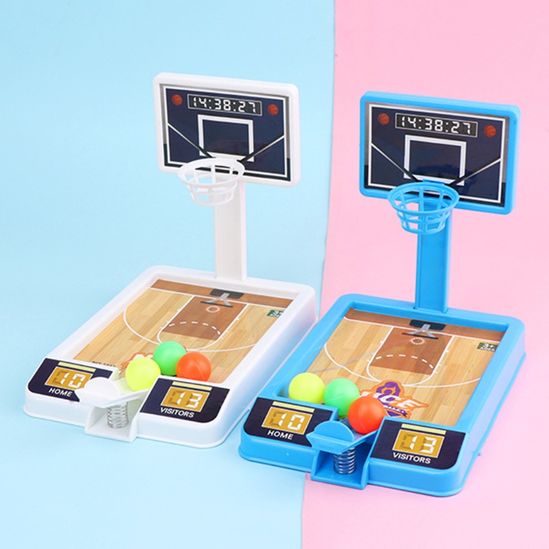 Mary Set Game Shooting Hoop Basket Mini Rakit Dengan Bola-Bola Untuk Desktop Indoor