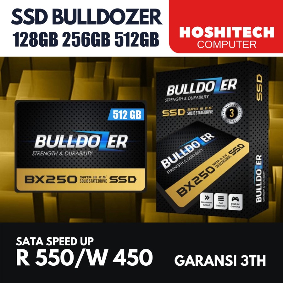 SSD Bulldozer 128GB 256GB 512GB SSD 1TB speed 550 mbps GARANSI 3TH