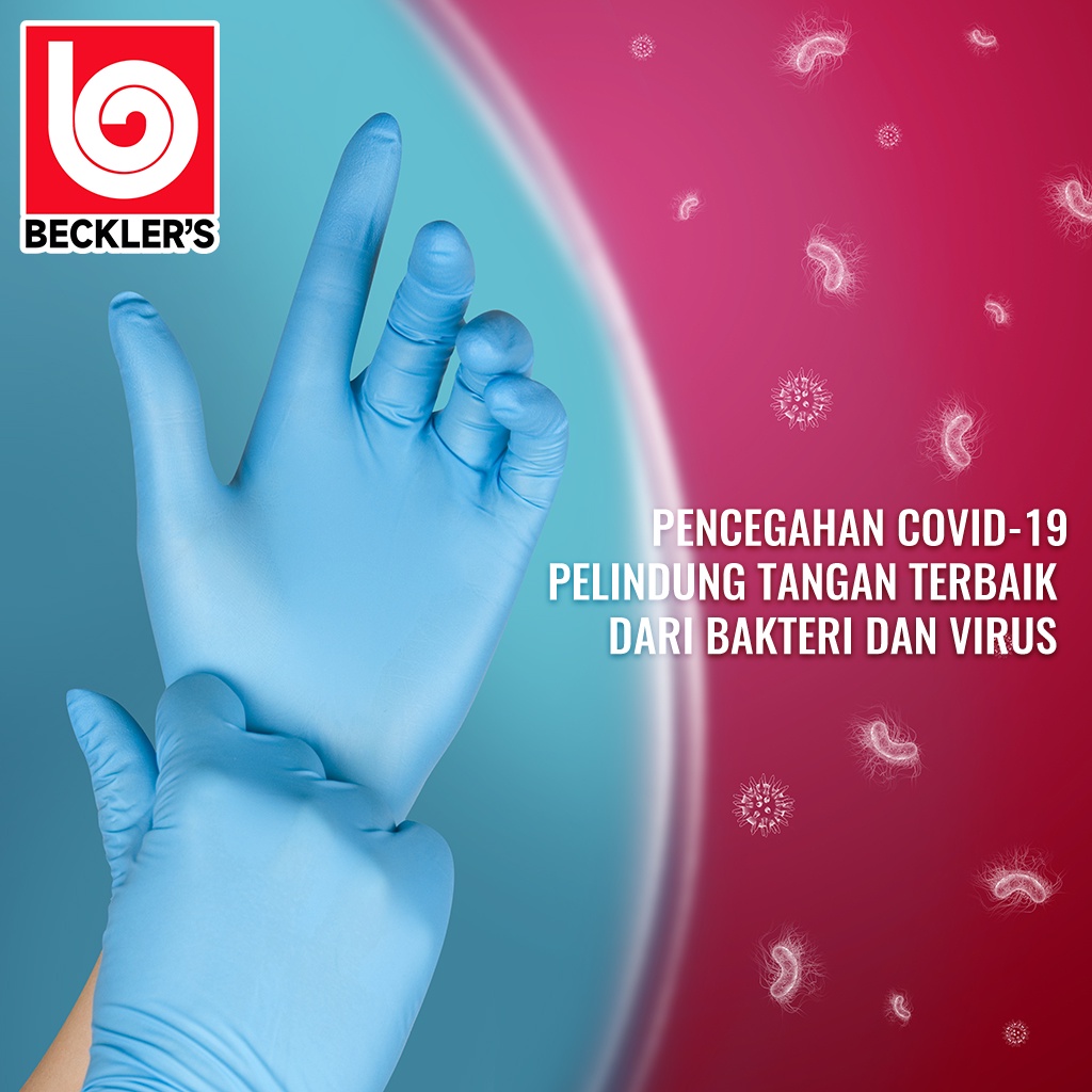 Sarung Tangan Karet Nitril Biru 100% Medical Glove Premium 100PCS/BOX-4 size/ S-M-L-XL