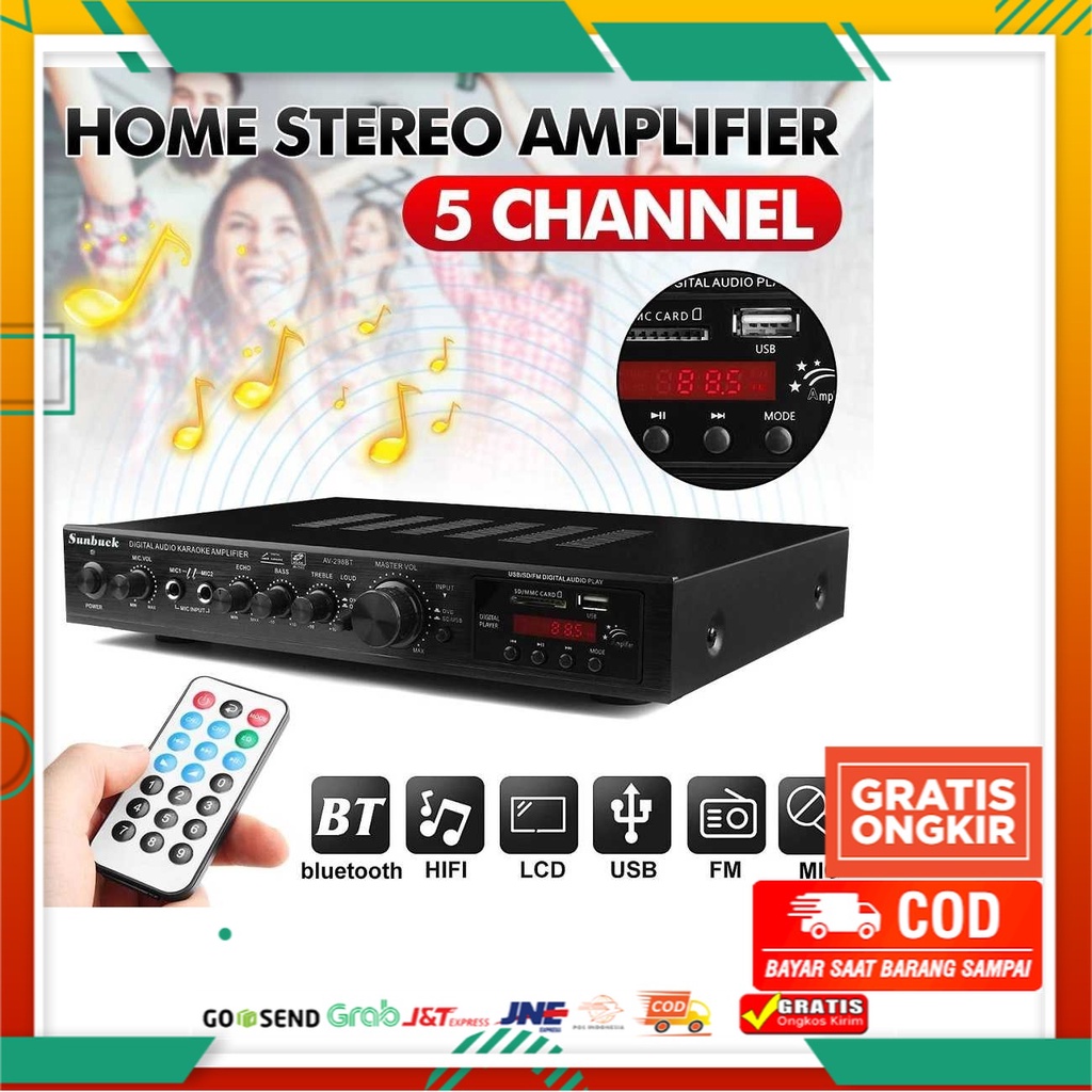 Jual Sunbuck Power Amplifier Ampli 2000W Watt Bluetooth Karaoke Home ...