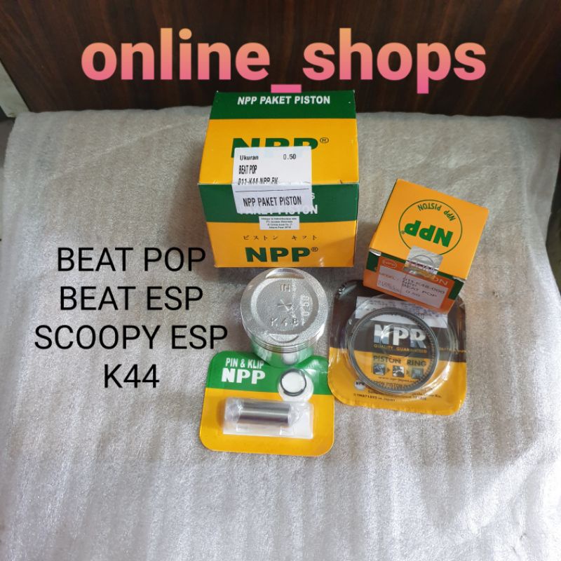 Paket piston kit seher npp beat pop beat esp scoopy esp k44 oversize os std 25 50 75 100