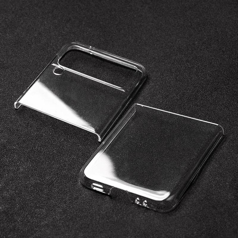 Transparent Protective Cover For Galaxy Z Flip 3 5G Case Hard PC Shockproof Back Bumper Shell