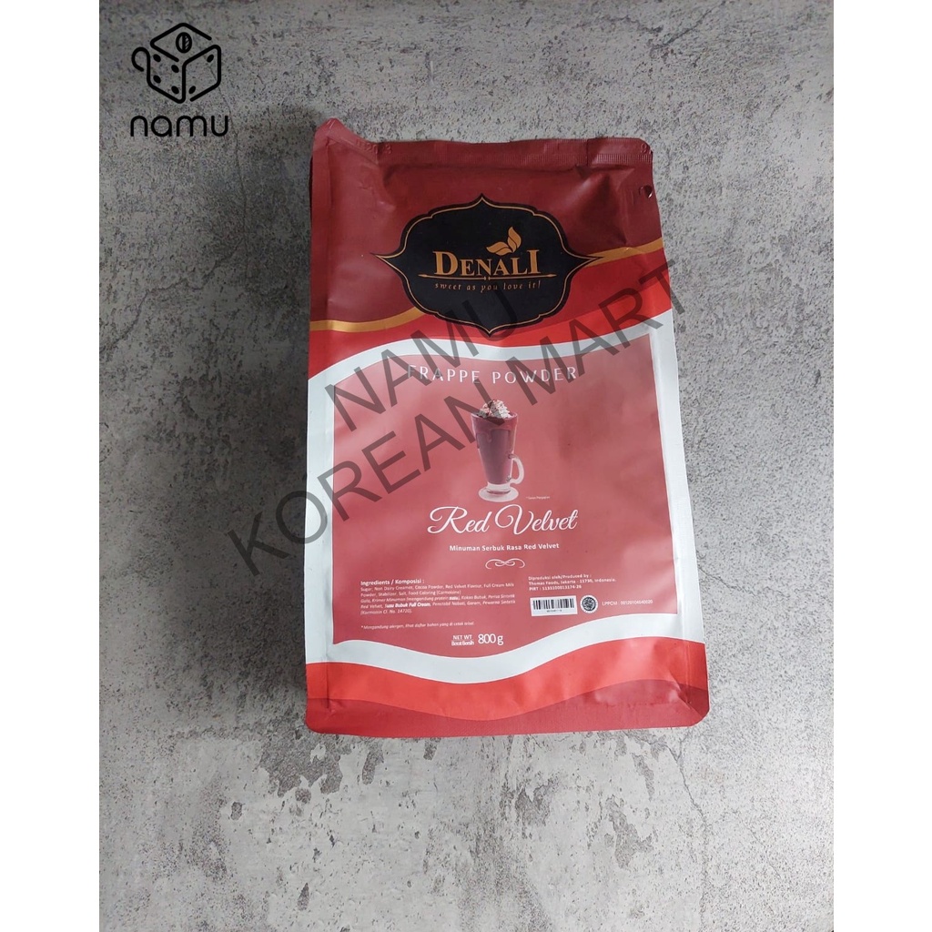 

Denali Powder Frappe Signature Denali / Red Velvet Flavor / Minuman Bubuk Instan 800gr