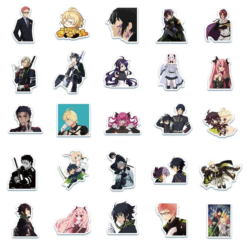 Lanfy Seraph Of The End Stiker DIY Scrapbooking Mainan Anak Laptop Self-Adhesive Alat Tulis Stiker Ponsel Dekorasi Graffiti Stiker