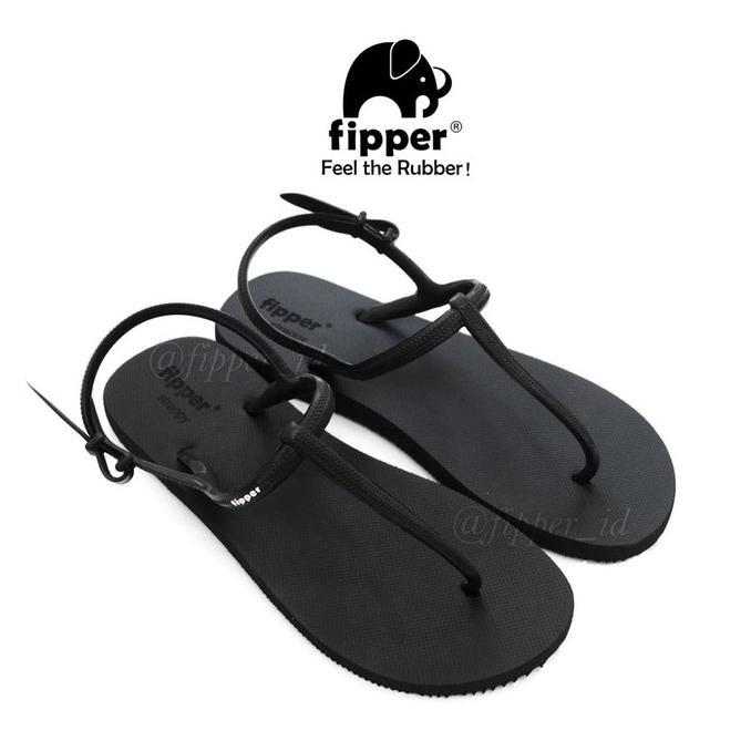 Fipper Strappy For Woman,Sandal Fipper Original,Sandal Wanita Fipper - Hitam, Size 5