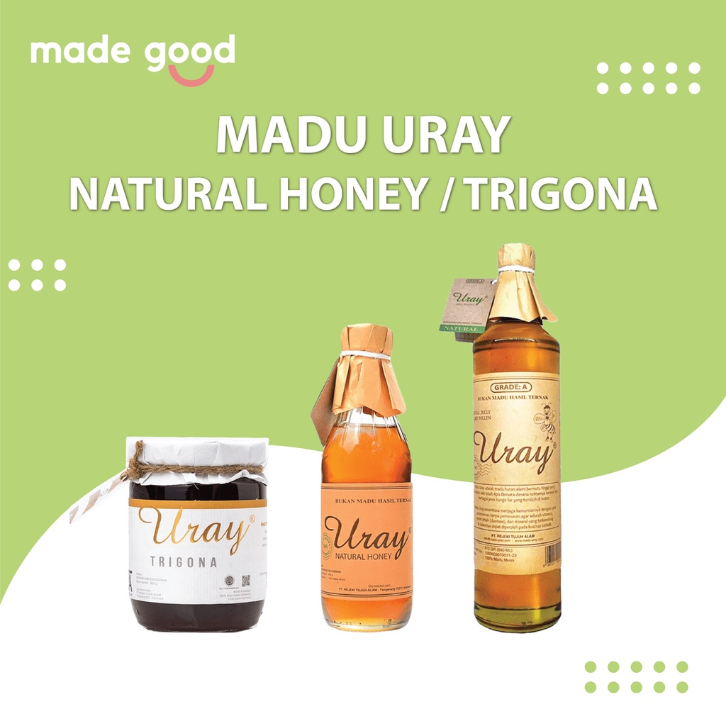 

Madu Uray Natural Honey / Trigona - 100% Madu Asli 450g